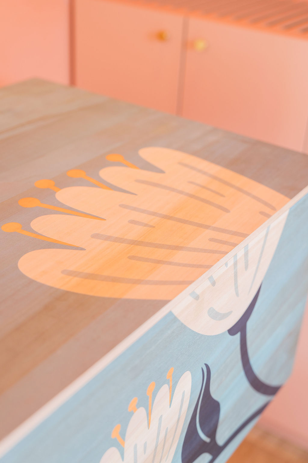 Cercueil teinté dans un coloris pastel